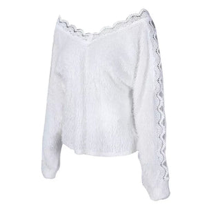 White lace sweater