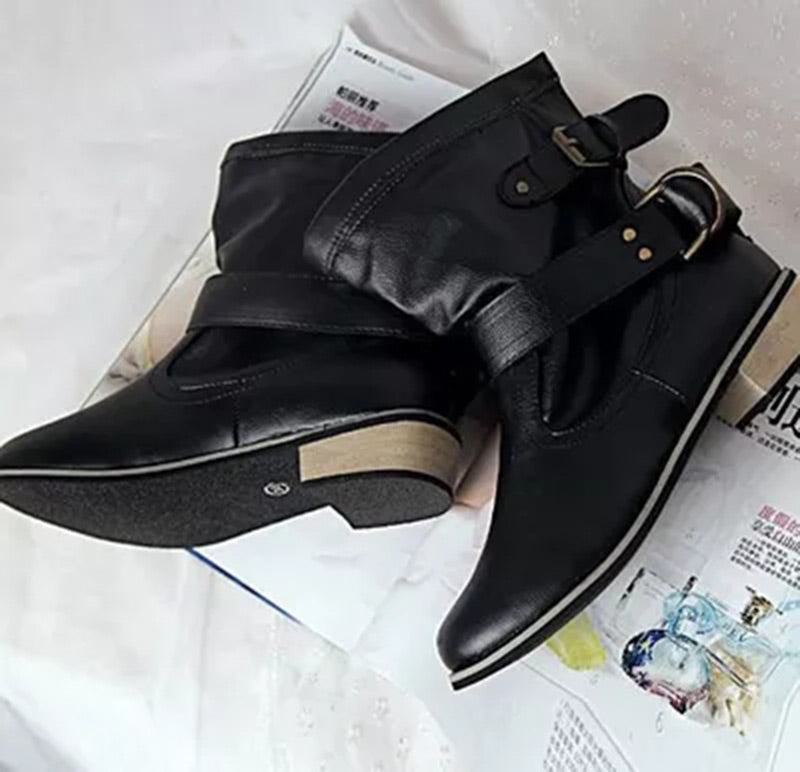 Women winter boots Motorcycle superstar boots 2018 fashion Dongkuan classic Women winter leather boots