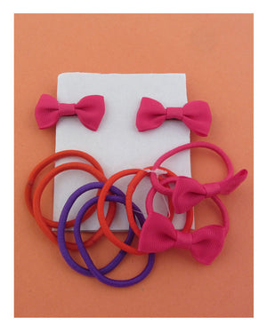 Bow clip and rubber band set