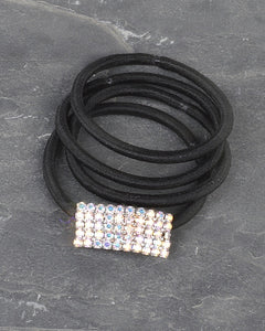 Crystal Studded Multi Strand Hair Rubber Band