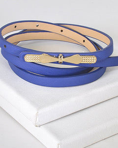 Gold Thin Bow Skinny Fashion Belt
