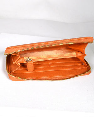 Solid Textured Clutch with Zip Fastening