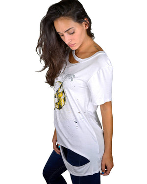 Distressed graphic tee