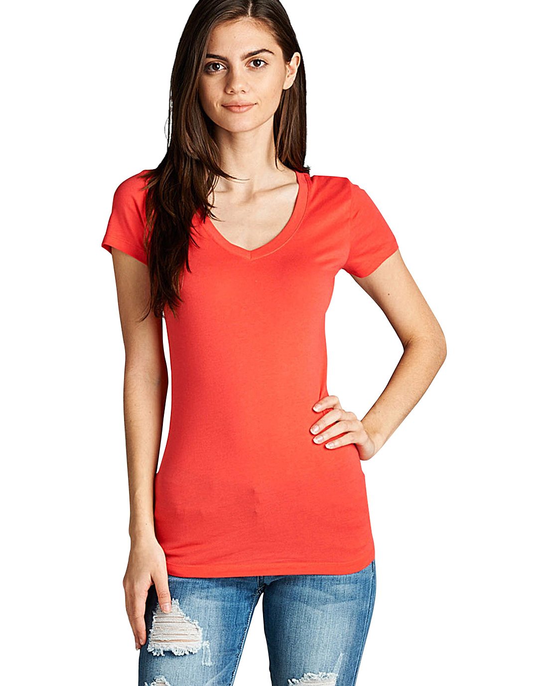Stretchy short sleeves top