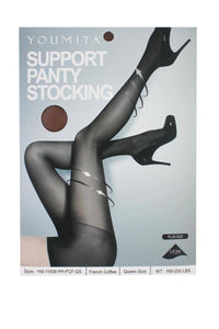Ladies plus size concealed control, firm, and sheer stocking