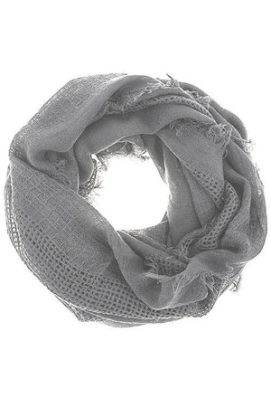 Ladies fashion earthy tone solid color infinity scarf