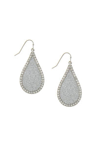Rope outlined hexagon drop earrings