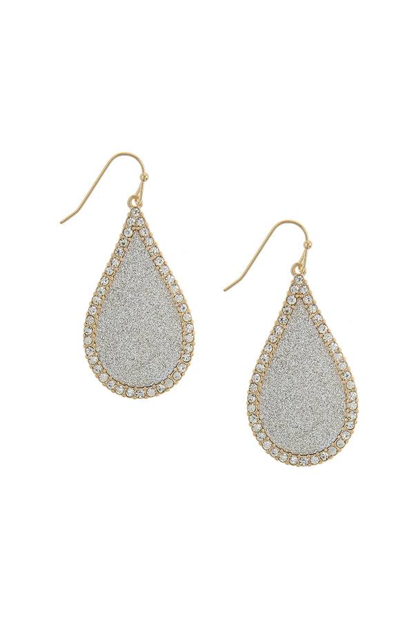 Rope outlined hexagon drop earrings