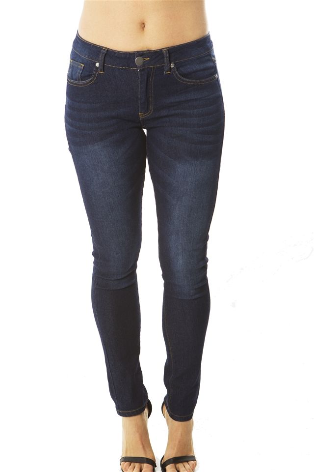Ladies fashion fitted skinny jeans
