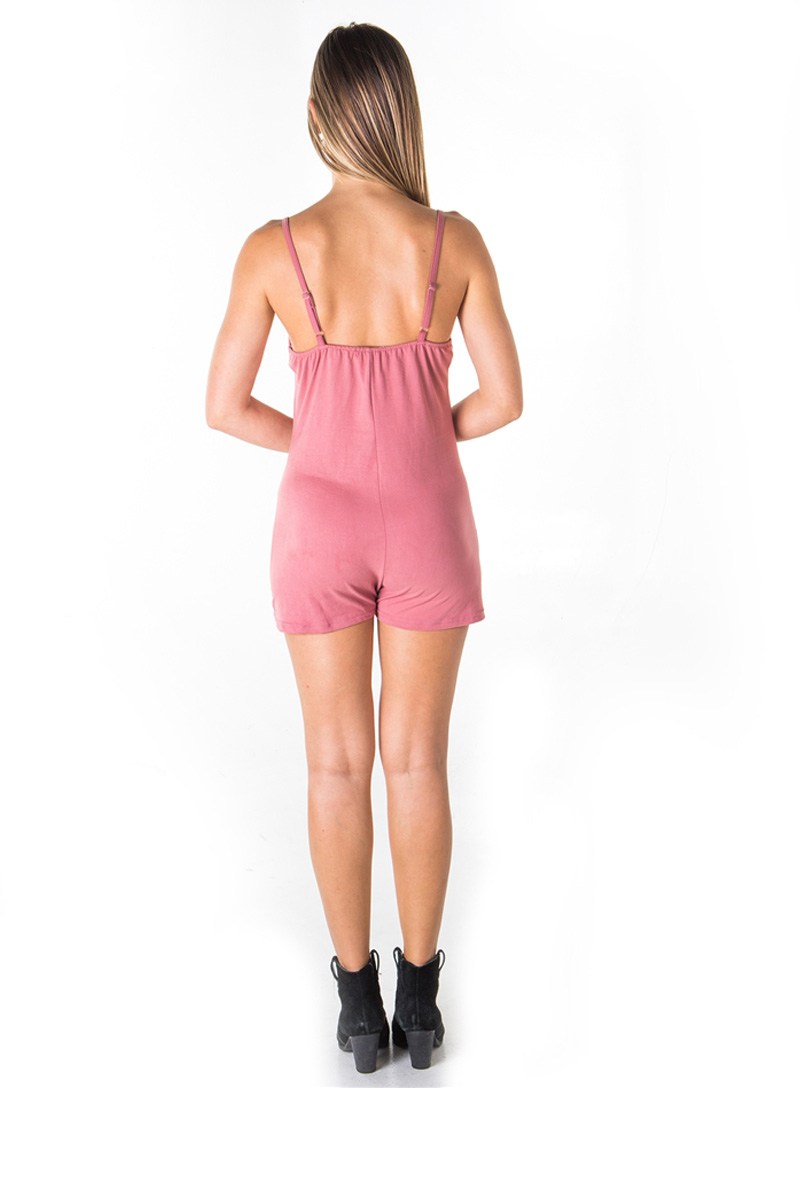 Ladies fashion knit romper shorts with adjustable draw string