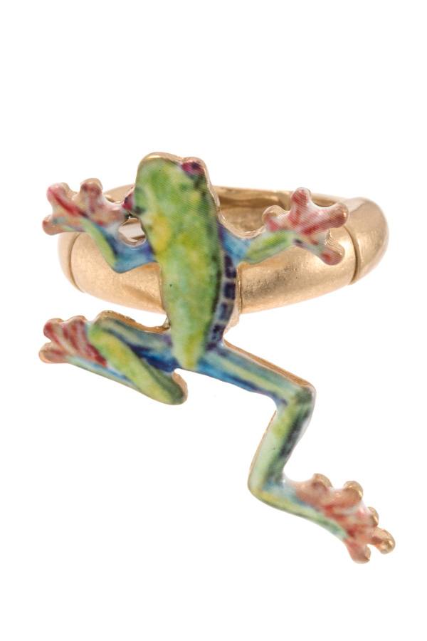 Ladies fashion frog stretch ring