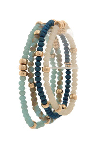 Mutli beaded stretch bracelet