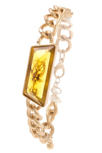 Faceted gemstone chain bracelet