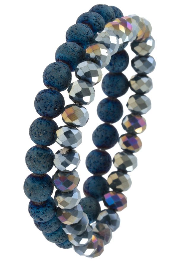 Faceted mix bead bracelet