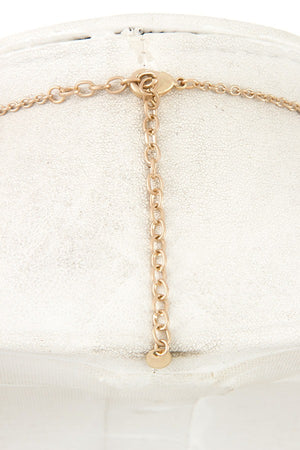 Gemstone oval bead necklace