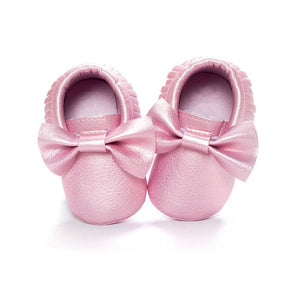 Handmade Soft Bottom Fashion Tassels Baby Moccasin Newborn Babies Shoes 18-colors PU leather Prewalkers Boots