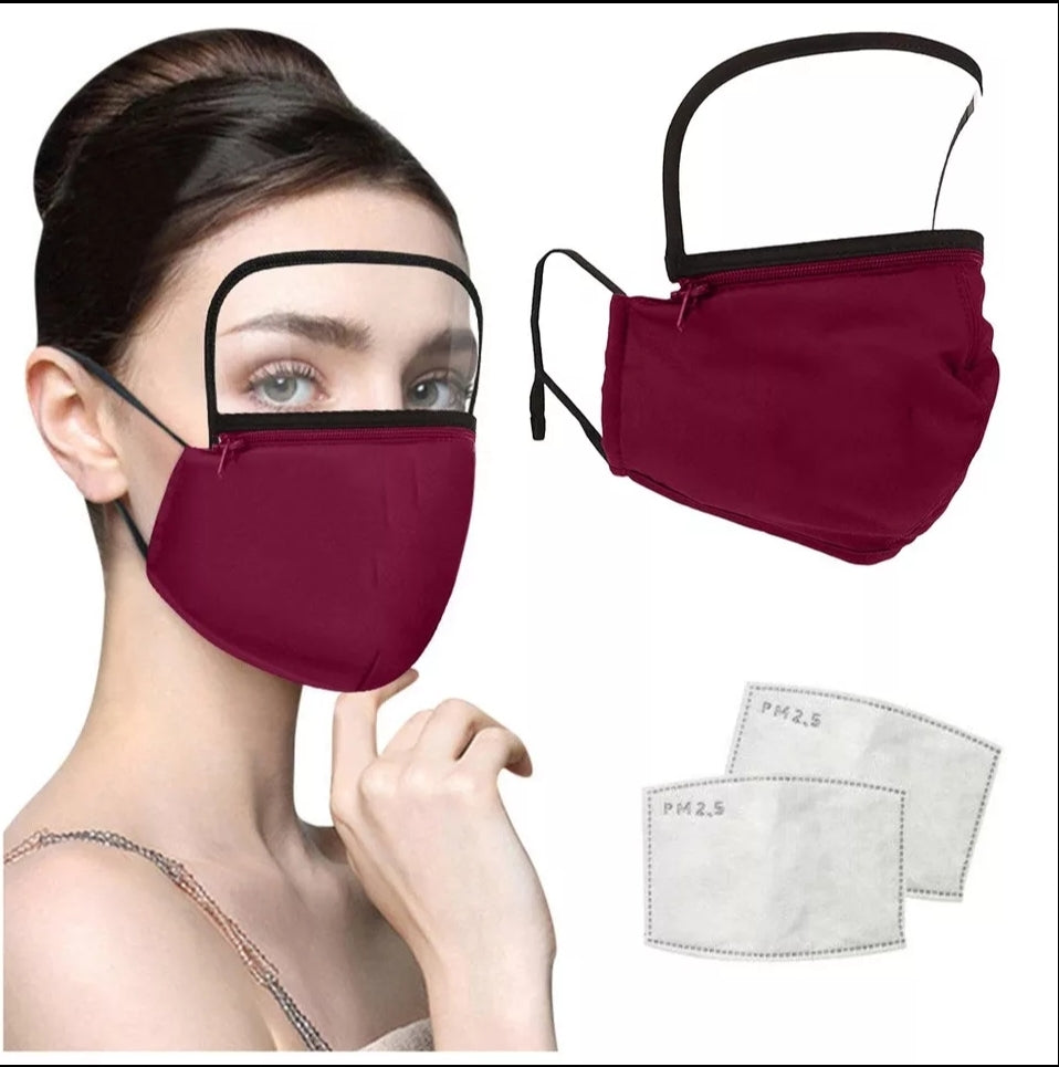 Face shield with removeable face shield