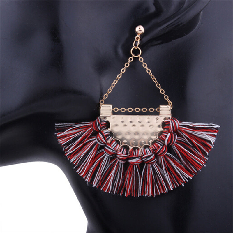 ZOSHI Vintage Ethnic Long Drop Dangle Earrings Party Colorful Tassle Earrings Jewelry for Fashion Women Accessories
