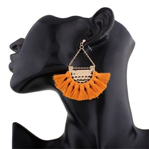 ZOSHI Vintage Ethnic Long Drop Dangle Earrings Party Colorful Tassle Earrings Jewelry for Fashion Women Accessories